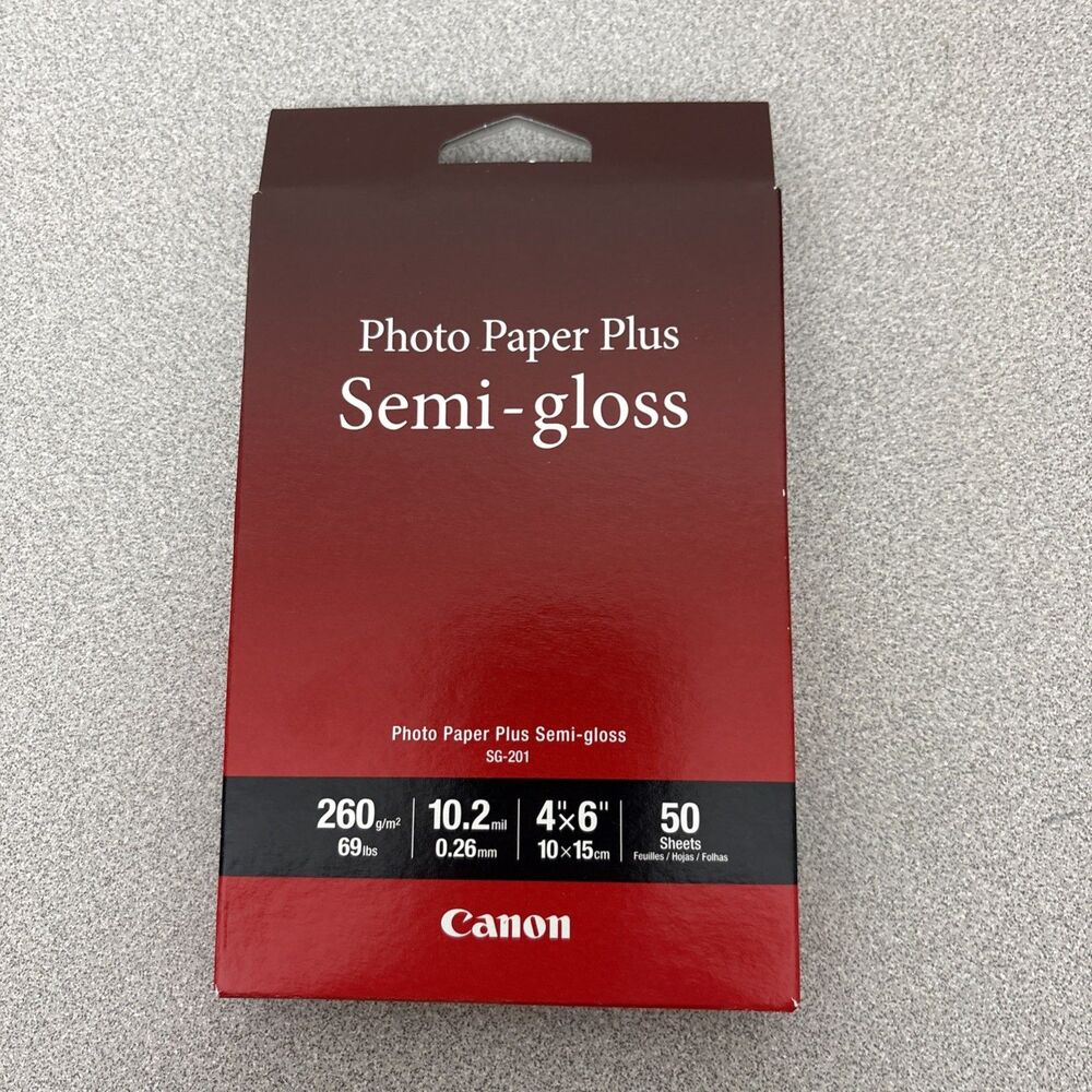 Canon Photo Paper Plus Semi-Gloss SG-201 Inkjet Paper‎ 4x6" 50 Sheets Brand New